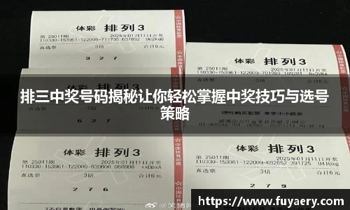 排三中奖号码揭秘让你轻松掌握中奖技巧与选号策略