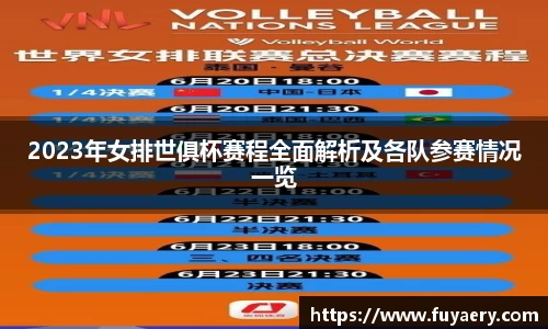2023年女排世俱杯赛程全面解析及各队参赛情况一览