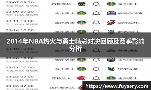 2014年NBA热火与勇士精彩对决回顾及赛季影响分析